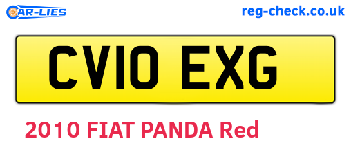 CV10EXG are the vehicle registration plates.