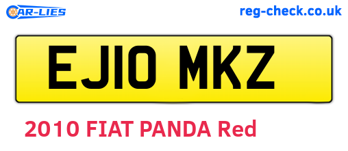 EJ10MKZ are the vehicle registration plates.