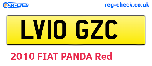 LV10GZC are the vehicle registration plates.