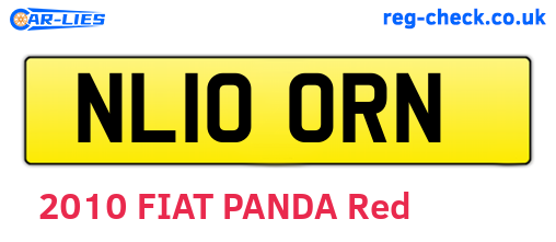 NL10ORN are the vehicle registration plates.