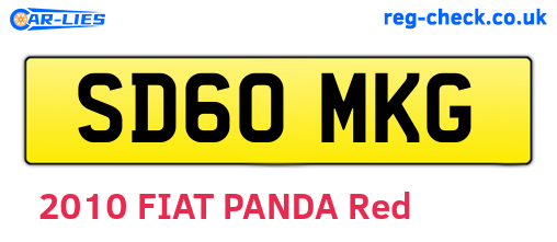 SD60MKG are the vehicle registration plates.
