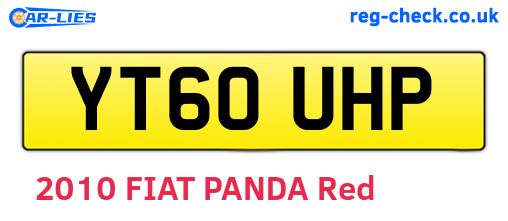 YT60UHP are the vehicle registration plates.