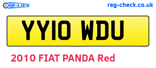 YY10WDU are the vehicle registration plates.