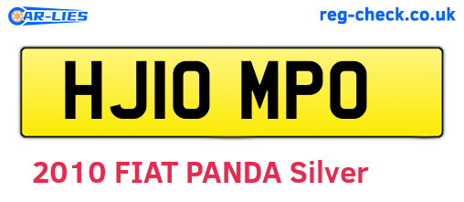 HJ10MPO are the vehicle registration plates.