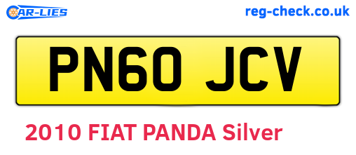 PN60JCV are the vehicle registration plates.