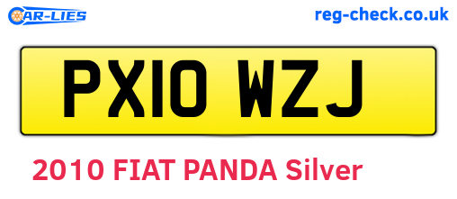 PX10WZJ are the vehicle registration plates.