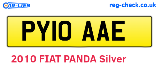 PY10AAE are the vehicle registration plates.