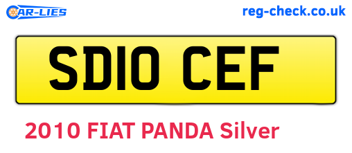 SD10CEF are the vehicle registration plates.