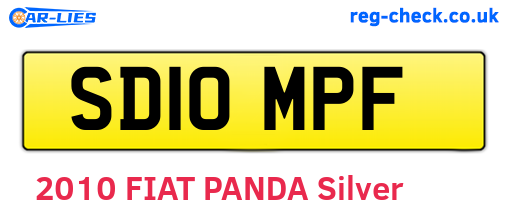 SD10MPF are the vehicle registration plates.