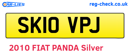 SK10VPJ are the vehicle registration plates.