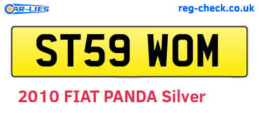 ST59WOM are the vehicle registration plates.