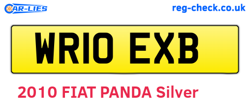 WR10EXB are the vehicle registration plates.