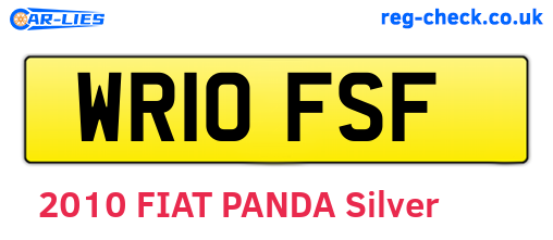 WR10FSF are the vehicle registration plates.
