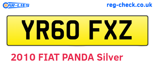 YR60FXZ are the vehicle registration plates.