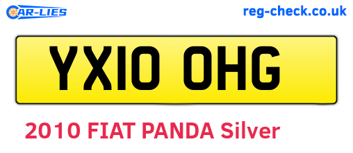 YX10OHG are the vehicle registration plates.