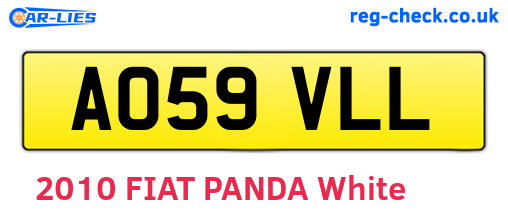 AO59VLL are the vehicle registration plates.