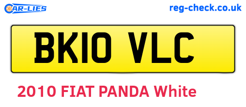 BK10VLC are the vehicle registration plates.
