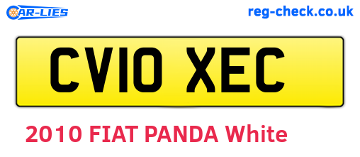 CV10XEC are the vehicle registration plates.