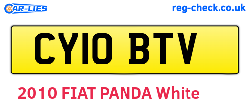 CY10BTV are the vehicle registration plates.