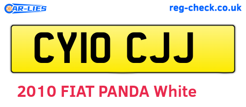 CY10CJJ are the vehicle registration plates.