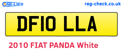 DF10LLA are the vehicle registration plates.