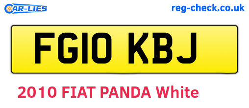 FG10KBJ are the vehicle registration plates.