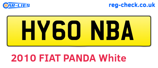 HY60NBA are the vehicle registration plates.