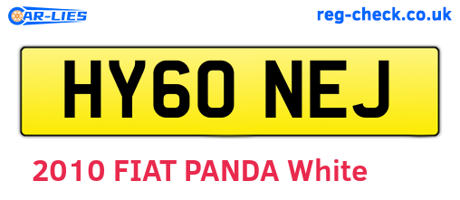 HY60NEJ are the vehicle registration plates.