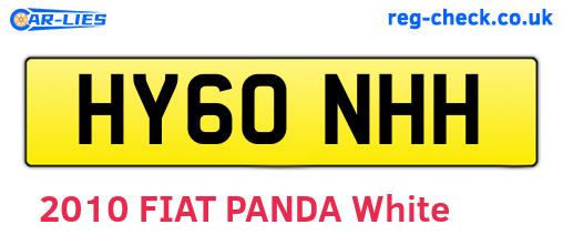 HY60NHH are the vehicle registration plates.