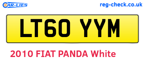 LT60YYM are the vehicle registration plates.