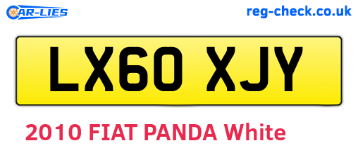 LX60XJY are the vehicle registration plates.