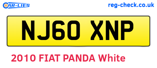 NJ60XNP are the vehicle registration plates.