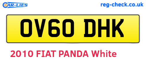 OV60DHK are the vehicle registration plates.