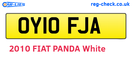 OY10FJA are the vehicle registration plates.