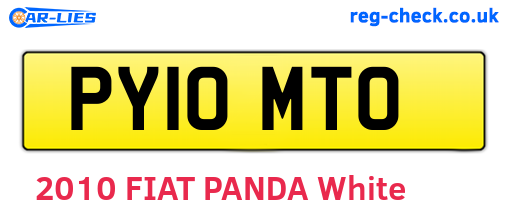 PY10MTO are the vehicle registration plates.