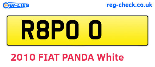 R8POO are the vehicle registration plates.