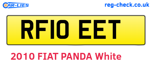 RF10EET are the vehicle registration plates.