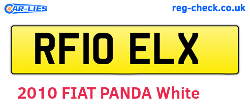 RF10ELX are the vehicle registration plates.