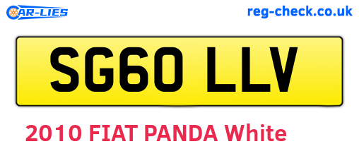 SG60LLV are the vehicle registration plates.