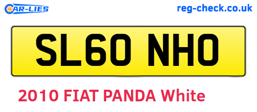 SL60NHO are the vehicle registration plates.