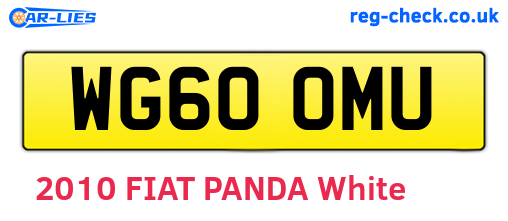 WG60OMU are the vehicle registration plates.