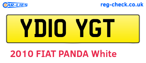 YD10YGT are the vehicle registration plates.