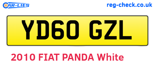 YD60GZL are the vehicle registration plates.
