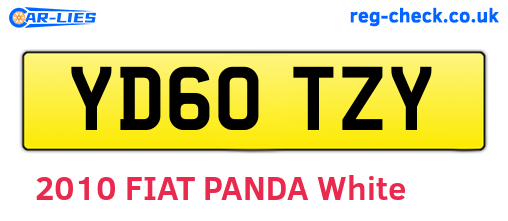 YD60TZY are the vehicle registration plates.