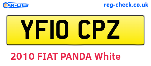 YF10CPZ are the vehicle registration plates.