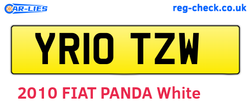 YR10TZW are the vehicle registration plates.
