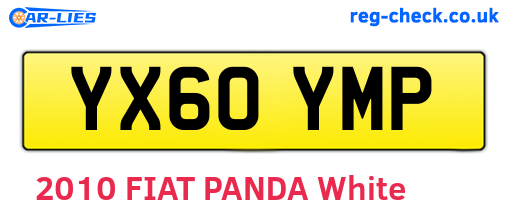 YX60YMP are the vehicle registration plates.