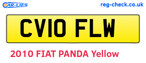 CV10FLW are the vehicle registration plates.