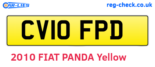 CV10FPD are the vehicle registration plates.