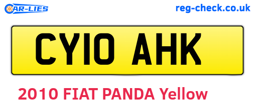 CY10AHK are the vehicle registration plates.